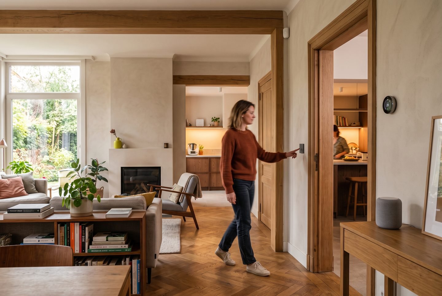 Slim gerenoveerde woning met geïntegreerde verlichting, klimaatregeling en bediening